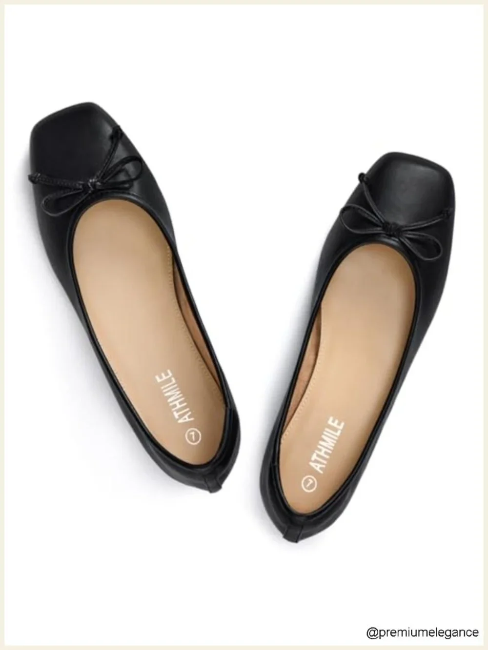 Women's Ballet Flats with Bow Square Toe Slip On Dressy Causal Comfortable Shoes